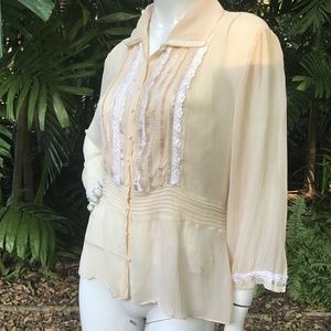 Vintage Harris/Wallace silk chiffon Blouse